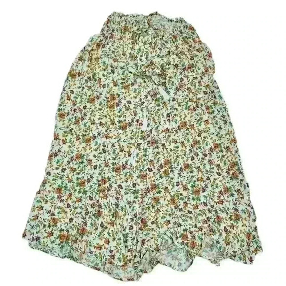 Cynthia Rowley BoHo Long Floral Skirt Elastic Waist With Buttons Size Small - Picture 1 of 6